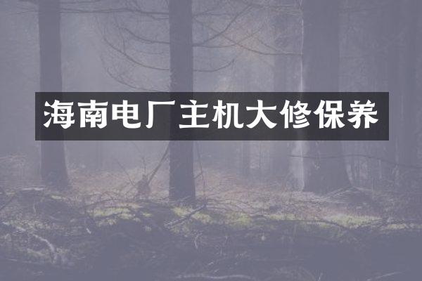 海南电厂主机大修保养