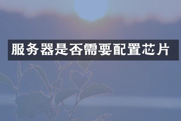 服务器是否需要配置芯片