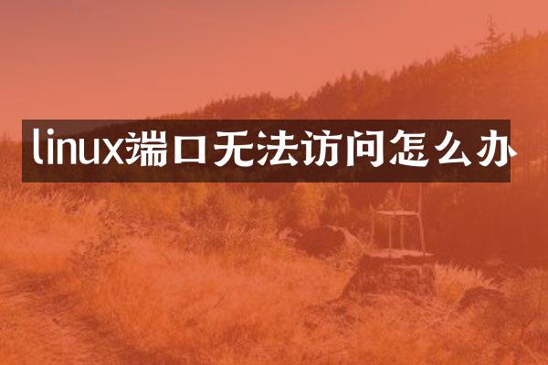 linux端口无法访问怎么办