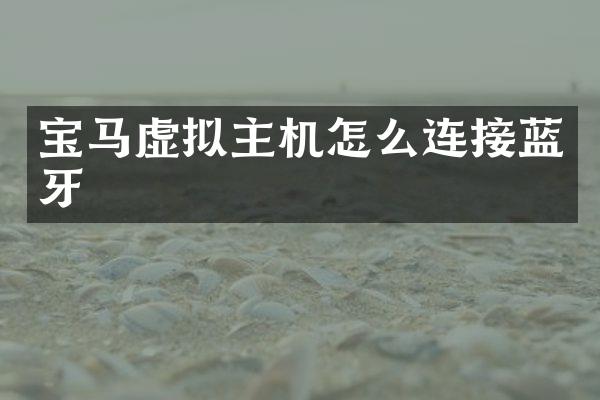 宝马虚拟主机怎么连接蓝牙