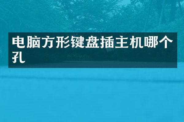 电脑方形键盘插主机哪个孔