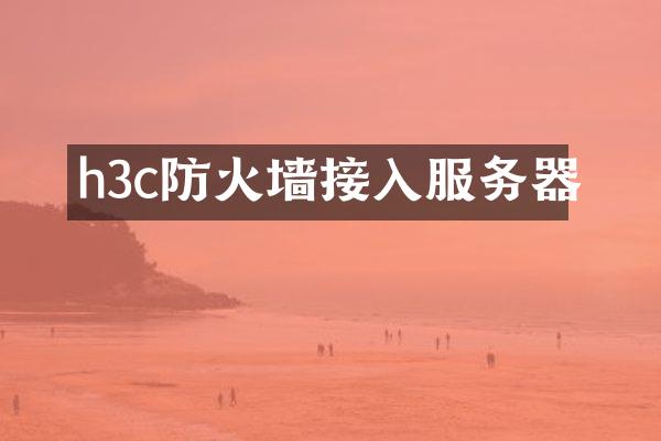 h3c防火墙接入服务器