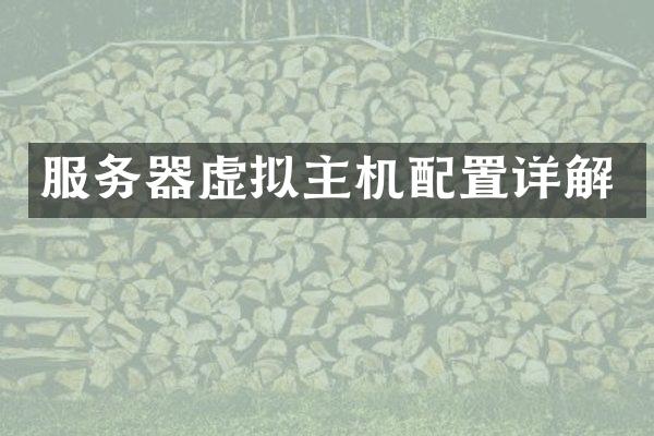 服务器虚拟主机配置详解