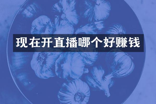 现在开直播哪个好赚钱
