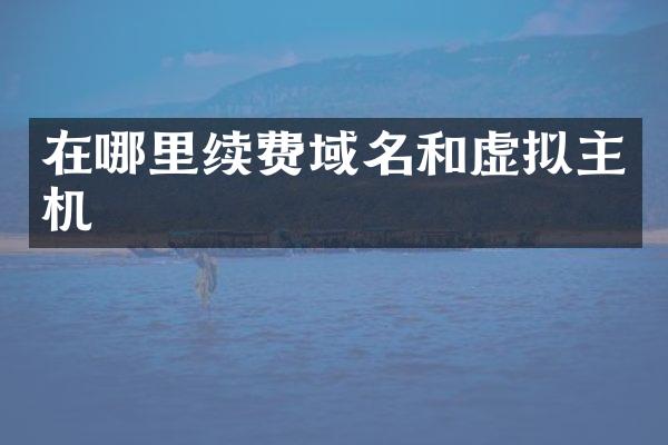 在哪里续费域名和虚拟主机