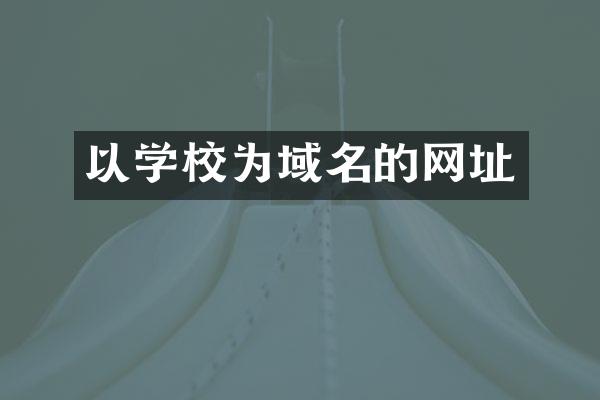 以学校为域名的网址