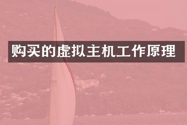 购买的虚拟主机工作原理