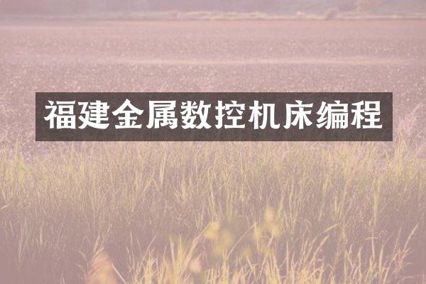 福建金属数控机床编程