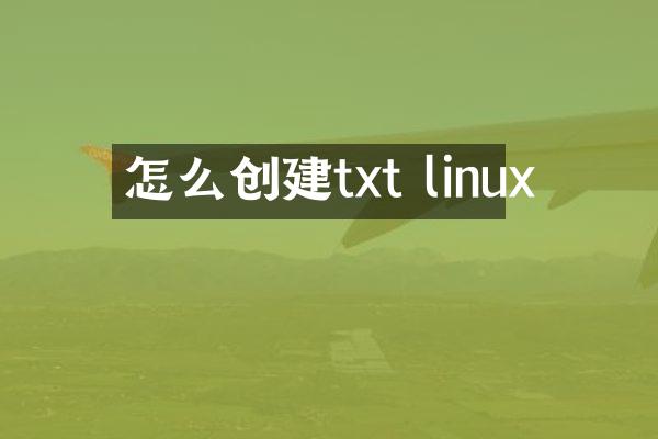 怎么创建txt linux