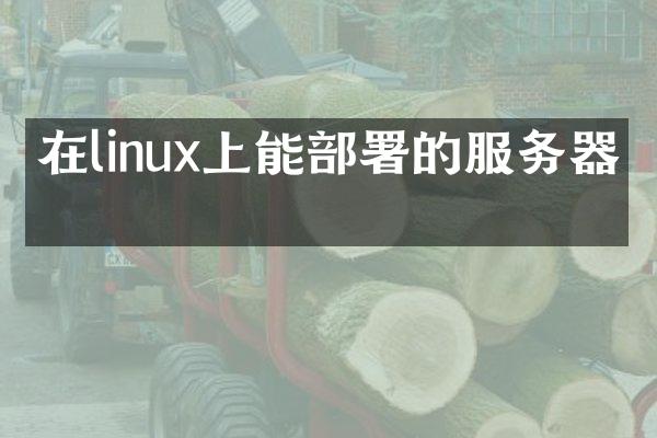 在linux上能部署的服务器吗