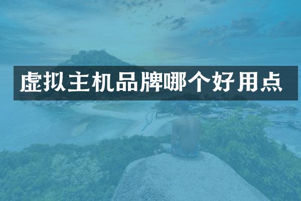 虚拟主机品牌哪个好用点