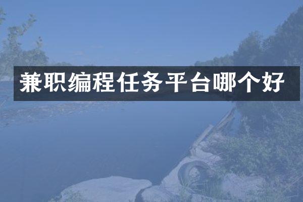 兼职编程任务平台哪个好