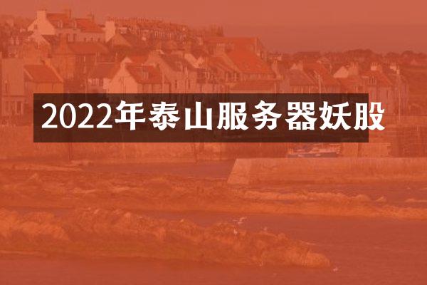 2022年泰山服务器妖股