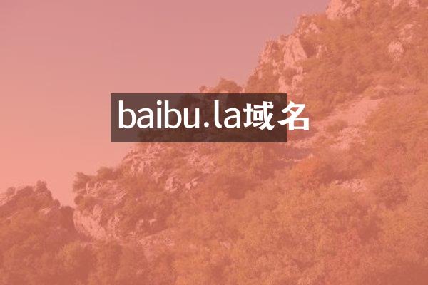 baibu.la域名