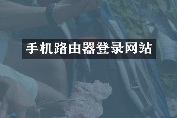 手机路由器登录网站