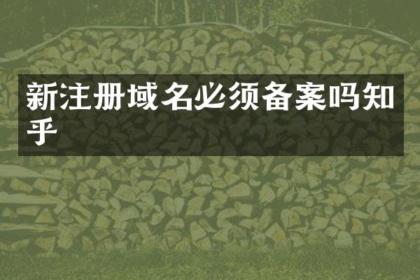 新注册域名必须备案吗知乎