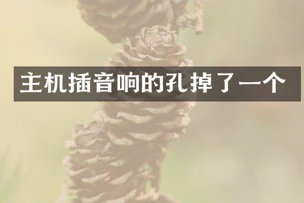 主机插音响的孔掉了一个