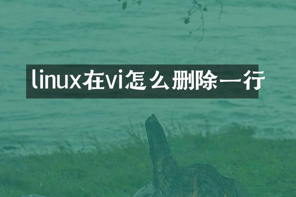 linux在vi怎么删除一行