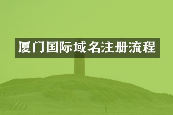 厦门国际域名注册流程