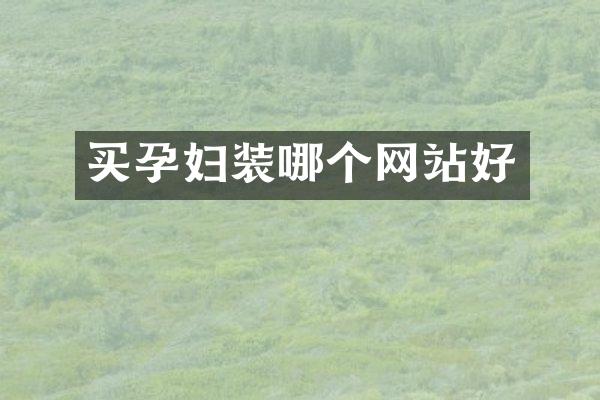 买孕妇装哪个网站好