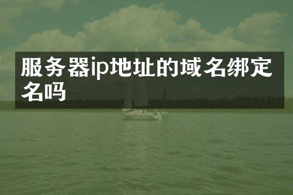 服务器ip地址的域名绑定域名吗