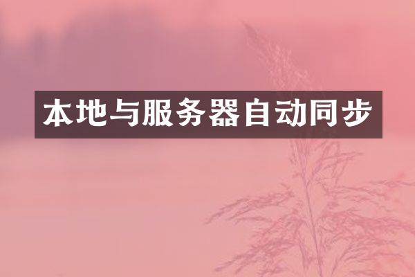 本地与服务器自动同步
