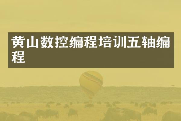 黄山数控编程培训五轴编程