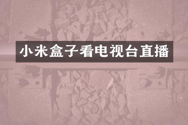 小米盒子看电视台直播
