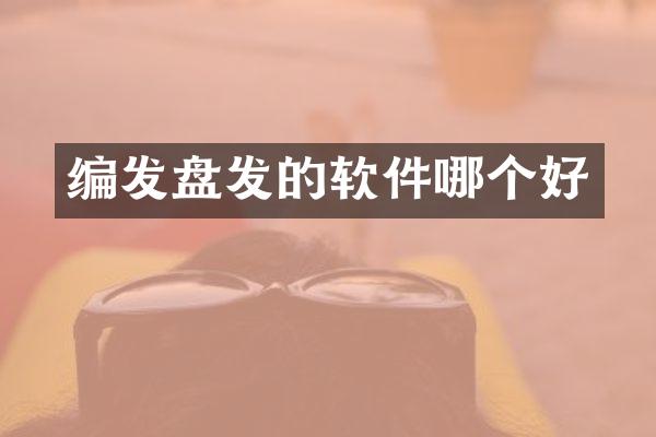 编发盘发的软件哪个好