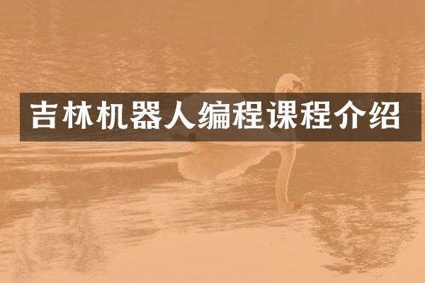 吉林机器人编程课程介绍