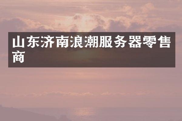 山东济南浪潮服务器零售商