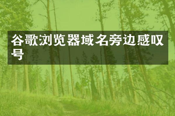 谷歌浏览器域名旁边感叹号