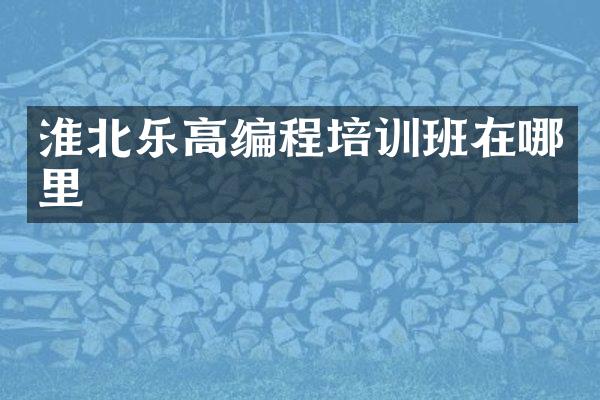 淮北乐高编程培训班在哪里