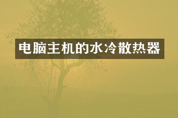 电脑主机的水冷散热器