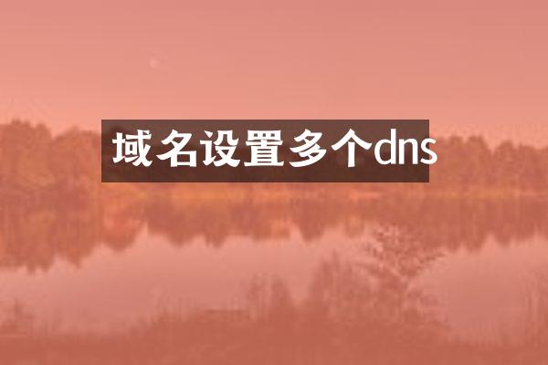 域名设置多个dns