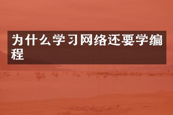 为什么学习网络还要学编程