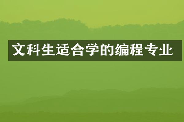 文科生适合学的编程专业