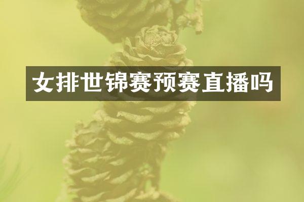 女排世锦赛预赛直播吗