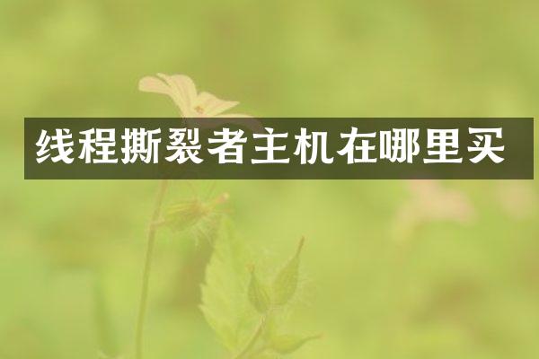 线程撕裂者主机在哪里买