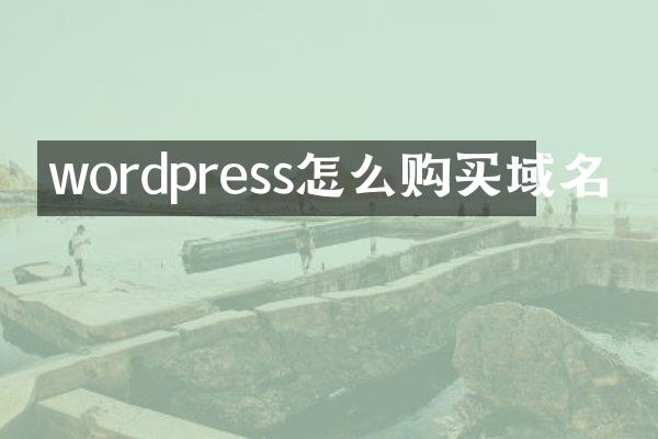 wordpress怎么购买域名