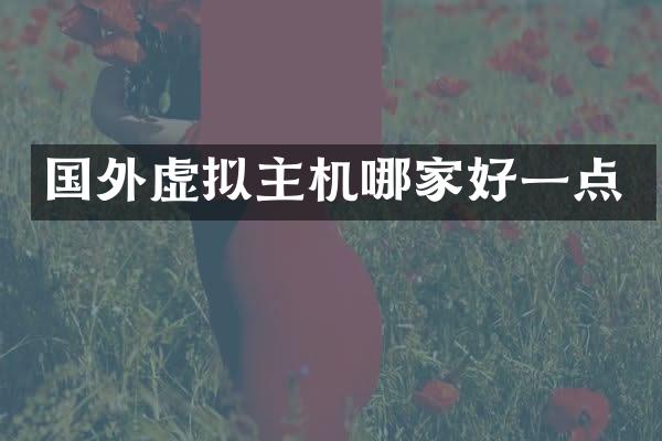 国外虚拟主机哪家好一点