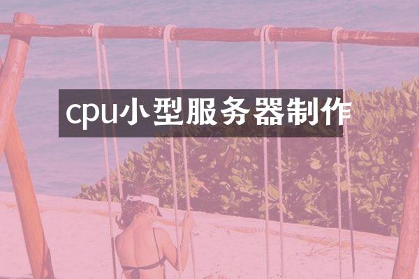 cpu小型服务器制作