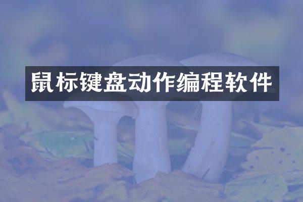 鼠标键盘动作编程软件