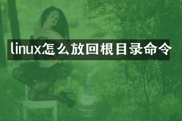 linux怎么放回根目录命令
