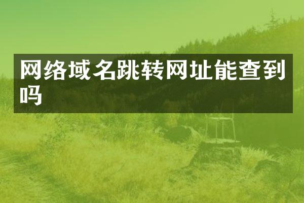 网络域名跳转网址能查到吗