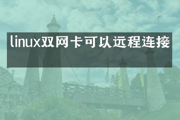 linux双网卡可以远程连接吗