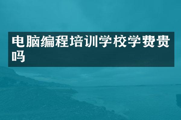 电脑编程培训学校学费贵吗