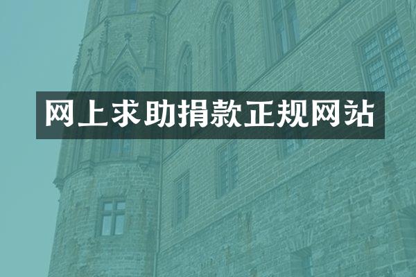 网上求助捐款正规网站