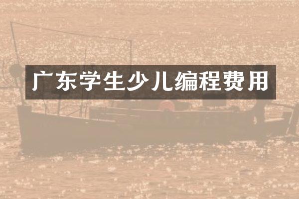 广东学生少儿编程费用