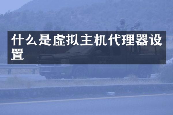 什么是虚拟主机代理器设置